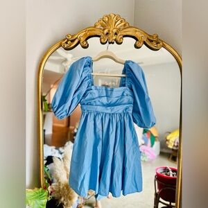 Abercrombie blue poplin Emerson dress small